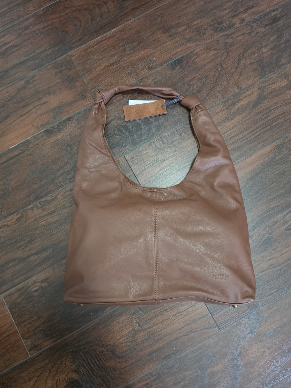 American Leather Co. Brown Real Leather Bag with Tag - Picture 2 of 7